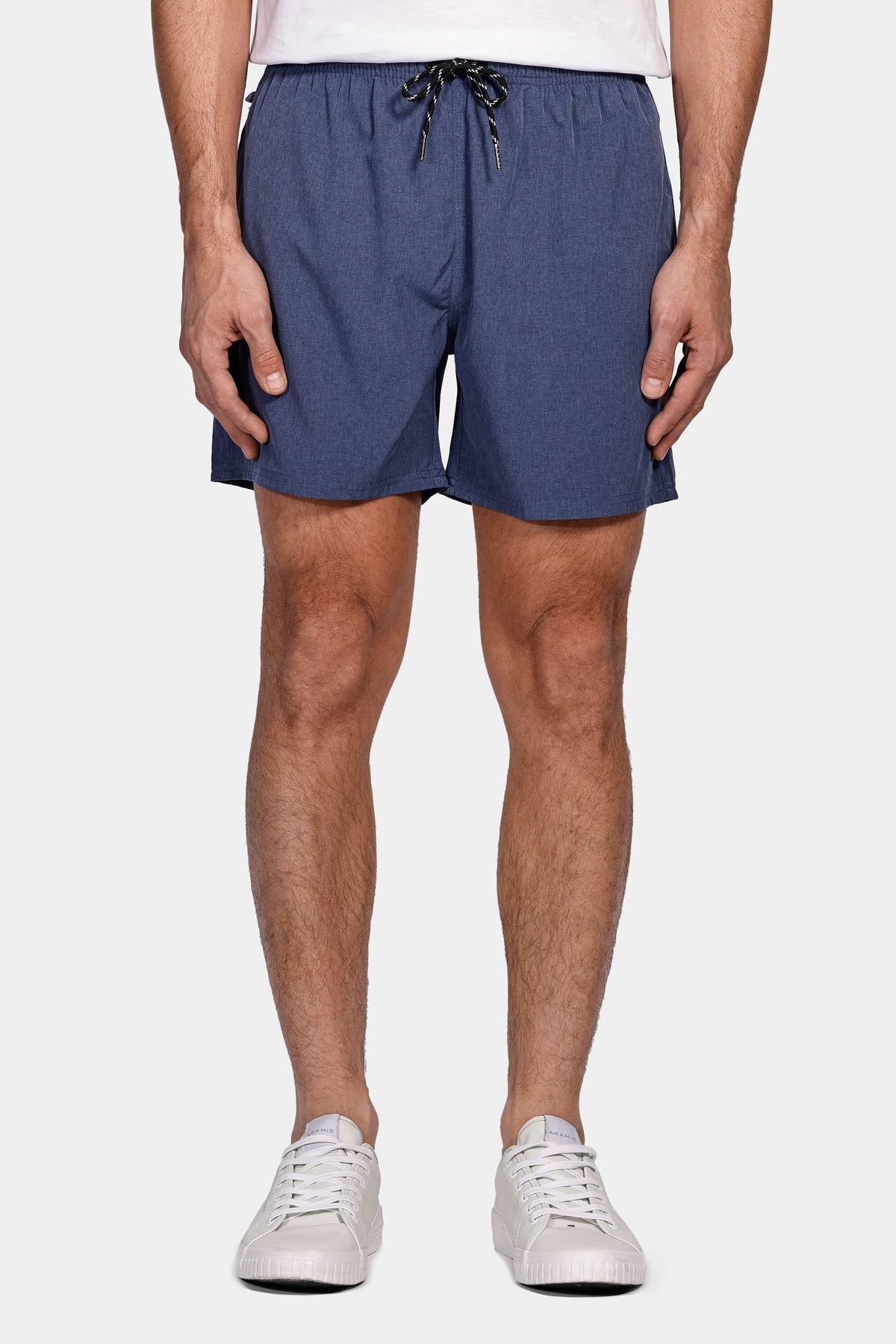 Shorts de Elástico Mescla Color Índigo